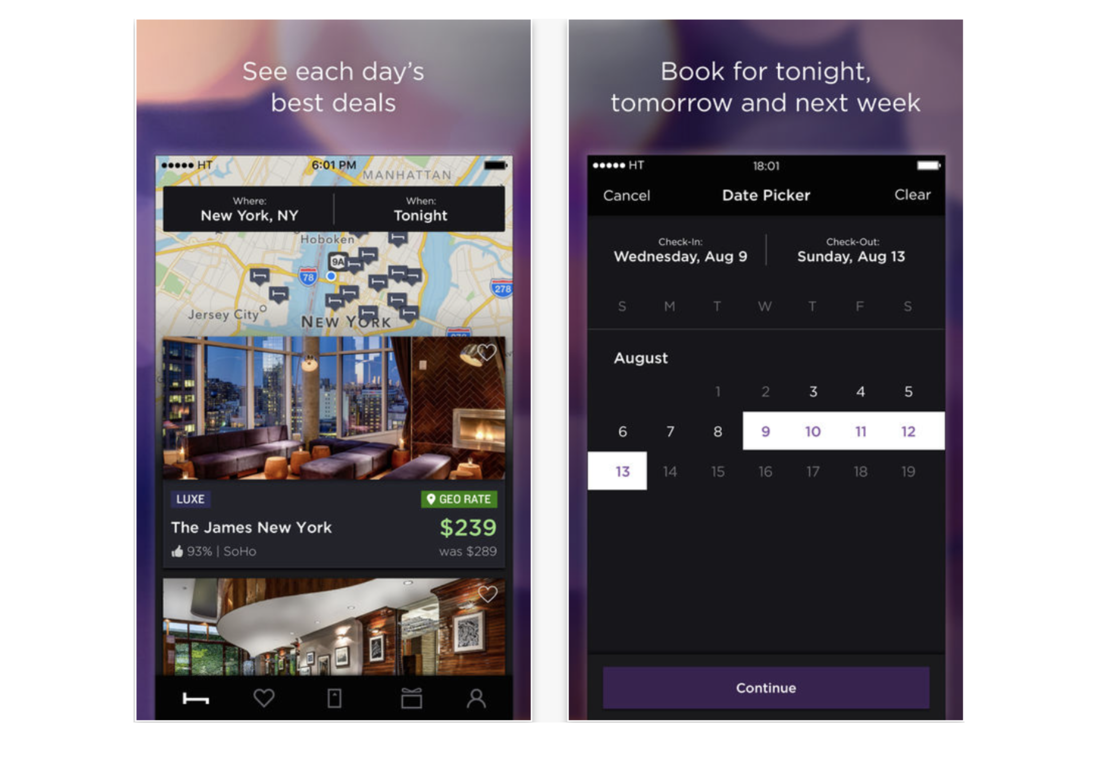 Lonely Planet | App voor onderweg: Hotel Tonight